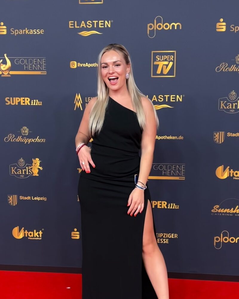 Anna-Sophie auf dem roten Teppich bei der Verleihung der Goldenen Henne